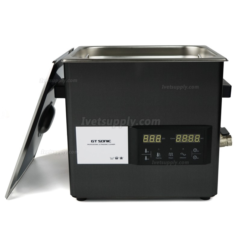 GT SONIC S-Series 2-9L 50-200W Touch Panel Ultrasonic Cleaner with Hot Water Cleaning